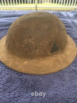 WW1 US ARMY NY 27th INFANTRY DIVISION M1917 HELMET BRODIE DOUGHBOY