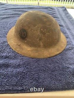 WW1 US ARMY NY 27th INFANTRY DIVISION M1917 HELMET BRODIE DOUGHBOY