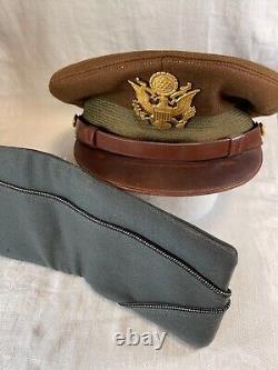 WW1 US ARMY Officer Crush Visor Cap Rosenfield & Garrison- Original