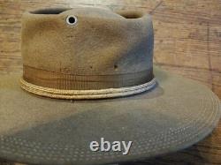 WW1 US Army 1911 Campaign hat (134th. Ohio) 5 Stitch Brim