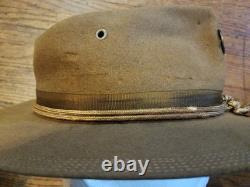 WW1 US Army 1911 Campaign hat (134th. Ohio) 5 Stitch Brim