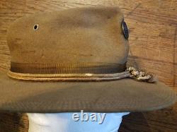 WW1 US Army 1911 Campaign hat (134th. Ohio) 5 Stitch Brim