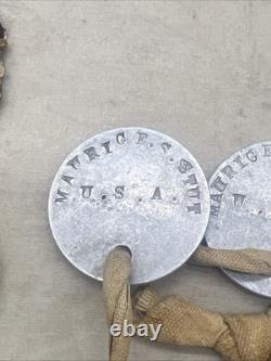 WW1 US Army 33rd Infantry Division Grouping ID'd Caps Dog Tags Medals & Patches