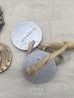 WW1 US Army 33rd Infantry Division Grouping ID'd Caps Dog Tags Medals & Patches
