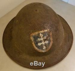 WW1 US Army 79th Cross of Lorraine Infantry Division Helmet