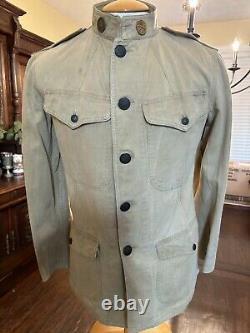 WW1 US Army Dough Boy Summer Khaki Jacket US National Army Lima Company Collars