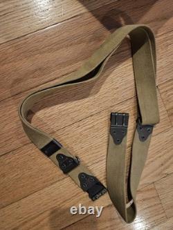 WW1 US Army Military Nobuckl Canvas Rifle Sling