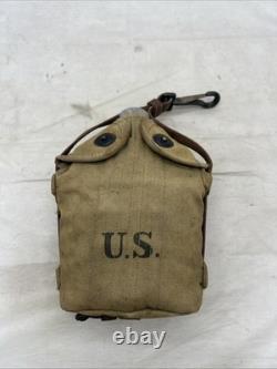 WW1 US Army Mounted Cavalry Canteen With Leather Hanger Strap GG615