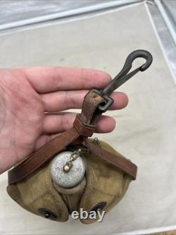 WW1 US Army Mounted Cavalry Canteen With Leather Hanger Strap GG615