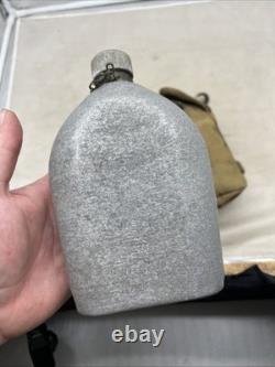 WW1 US Army Mounted Cavalry Canteen With Leather Hanger Strap GG615