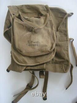 WW1 US Army Napsack Backpack 1918 Original i'ded