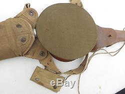 WW1 US Army Officers Hat 45 Cal. Holster Canteen And Medical pouch WithField Belt