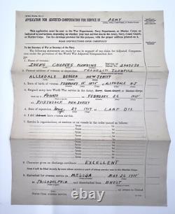 WW1 US Army Sergeant Soldier Dog Tags Papers Lot Enlistment Discharge Promotion