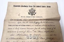WW1 US Army Sergeant Soldier Dog Tags Papers Lot Enlistment Discharge Promotion