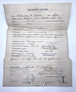 WW1 US Army Sergeant Soldier Dog Tags Papers Lot Enlistment Discharge Promotion
