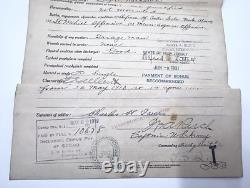 WW1 US Army Sergeant Soldier Dog Tags Papers Lot Enlistment Discharge Promotion