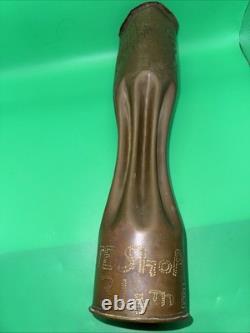WW1 US Army Trench Art 1918-1919 Shell FRANCE 34th Eng. Co Pete Shope