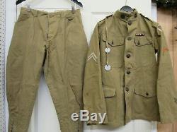 WW1 US Uniform Tunic Trousers 37th Division Corporal Dog Tags Collar Discs Namd