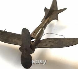 WW1 US trench art Air Plane original World War One Handmade Folk Art