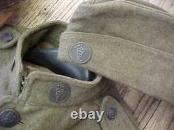 WW1 U. S. Tunic / Patches Breeches 2 Caps Shirt Belt Pair Puttee Uniform Grouping+