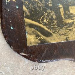WW1 Verdun 1916 Trench Art Plaque French Poilus Photo Antique War Relic
