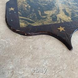 WW1 Verdun 1916 Trench Art Plaque French Poilus Photo Antique War Relic