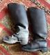 WW1 / WW2 German Army Cavalry Enlisted Man's Tall Leather Boots. Large Size