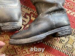 WW1 / WW2 German Army Cavalry Enlisted Man's Tall Leather Boots. Large Size