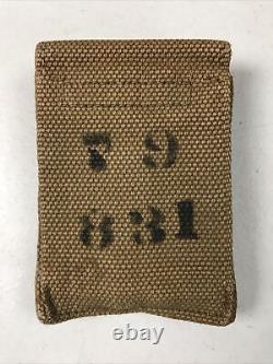 WW1 WWI 1917 US ARMY USMC REVOLVER AUTOMATIC. 45 POUCH MFG MILLS Unit Stenciled
