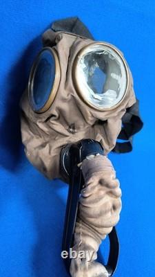 WW1 World War 1 US Corrected English Type Box Respirator Gas Mask 1918 With Bag