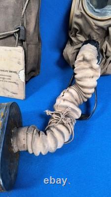 WW1 World War 1 US Corrected English Type Box Respirator Gas Mask 1918 With Bag