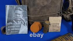 WW1 World War 1 US Corrected English Type Box Respirator Gas Mask 1918 With Bag
