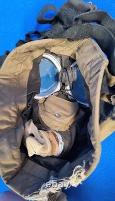 WW1 World War 1 US Corrected English Type Box Respirator Gas Mask 1918 With Bag