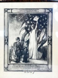 WW1 Wounded in Action Certificate Geroge 142 Framed