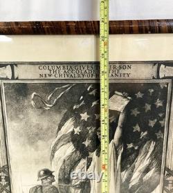 WW1 Wounded in Action Certificate Geroge 142 Framed