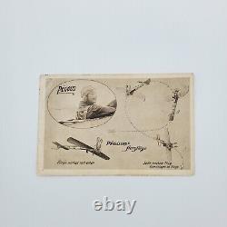 WW1 fighter pilot ace aviation Adolphe Pegoud plane postcard acrobatic stuntman