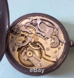 WW1 period Swiss gun metal cased chronometer pocket watch