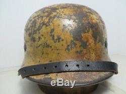 WW2 German DAK Tropical camo M35 Q68 Helmet 100% orignal one looker