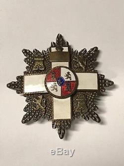 WW2 Spanish War Order Of Military Merit Cross Breast Star Badge Medal Civil WW1