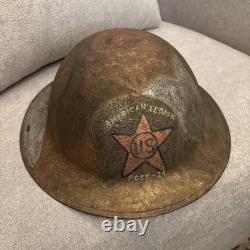 WWII American Legion Hemlut Doughboy Protective Helmet