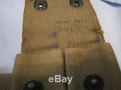 WWI 1903 Enlisted Mans Mounted Web Belt Springfield 1903 Rifle