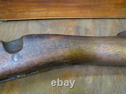 WWI 1903 Springfield Finger Groove Rifle Stock C. 1917 AAB & P In Circle stamped