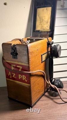 WWI 1917 Army Signal Corps Field Camp Working Radio VG Clean