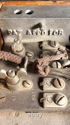 WWI 1917 Army Signal Corps Field Camp Working Radio VG Clean