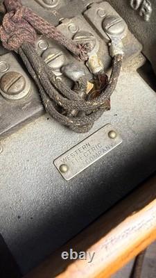 WWI 1917 Army Signal Corps Field Camp Working Radio VG Clean