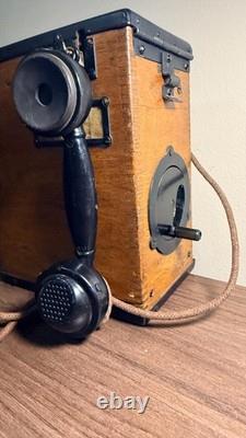WWI 1917 Army Signal Corps Field Camp Working Radio VG Clean