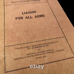 WWI 1918'CONFIDENTIAL' Marked AEF Regimental Commanders Trench Warfare Book