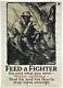 WWI 1918 Feed A Fighter Original Strobridge Poster Wallace Morgan Drawing