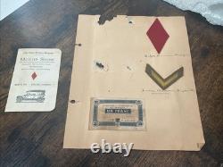 WWI 1919 Original Luxemburg Motor Show Bulletin, Chevron, Red Diamond Collar Tab