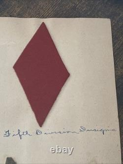 WWI 1919 Original Luxemburg Motor Show Bulletin, Chevron, Red Diamond Collar Tab